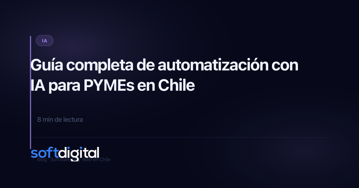 Guía completa de automatización con IA para PYMEs en Chile
